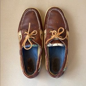 Women’s Koifish Sperry Leather and Plaid Boatshoes